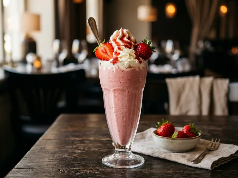 Jordgubbsmilkshake – The Father Sportbar & Restaurang, Årjäng